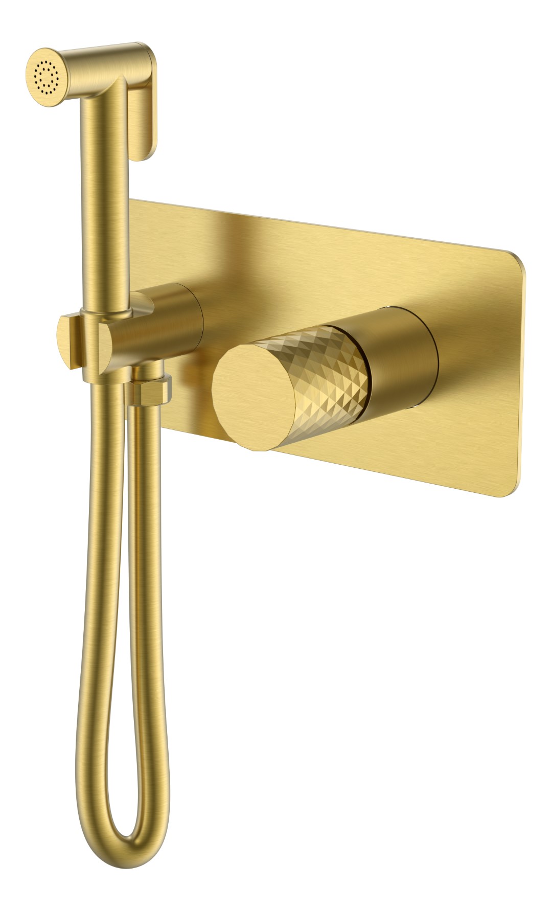 смеситель для биде boheme stick diamond matt gold матовое золото