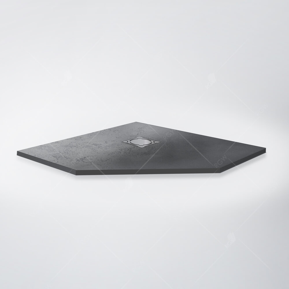 душевой поддон rgw stone tray st/t-0100g 100х100x2,5 серый