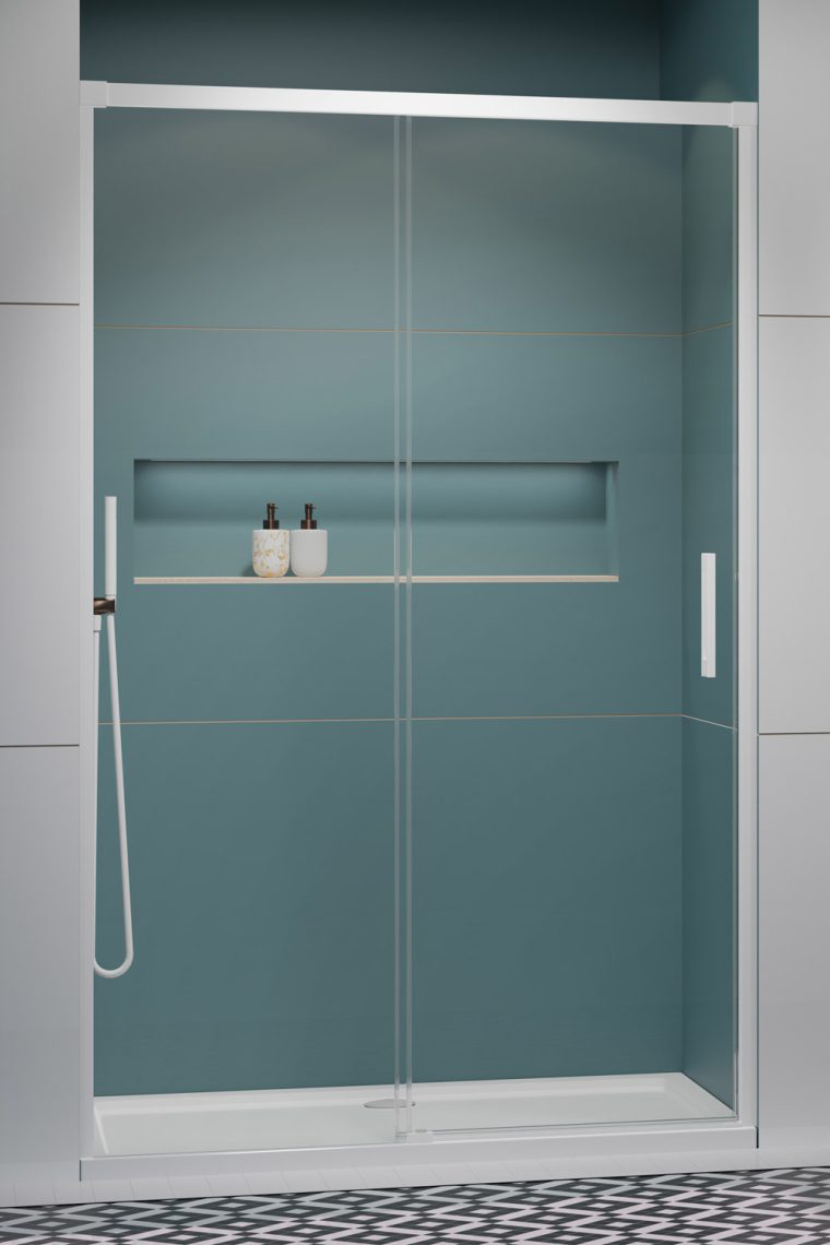 душевая дверь radaway idea white dwj 140х200 стекло прозрачное левая