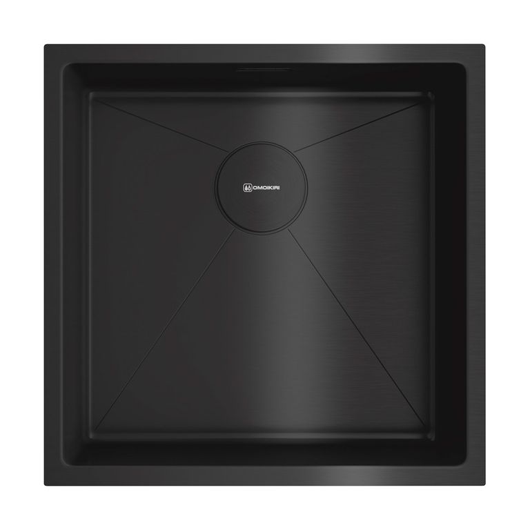 кухонная мойка omoikiri taki 44-u/if-gb 4997017 44x44 графит
