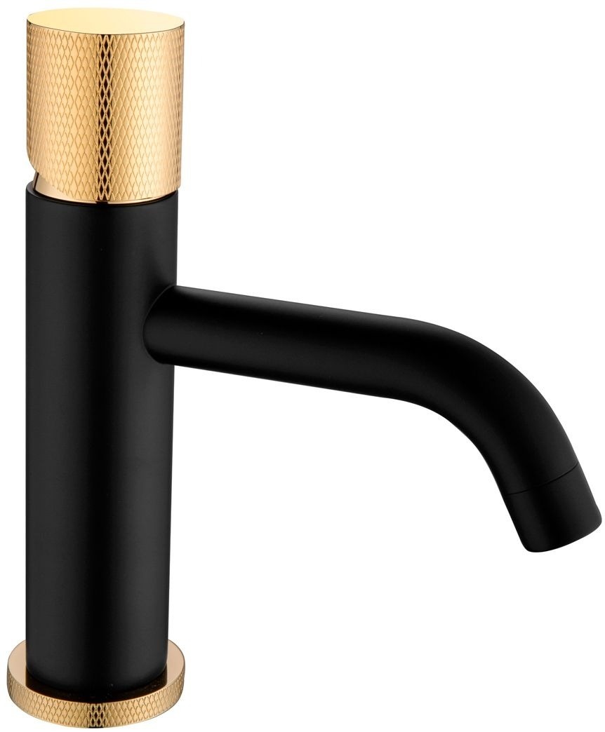 смеситель для умывальника boheme stick 121-bg.2 черный/золото