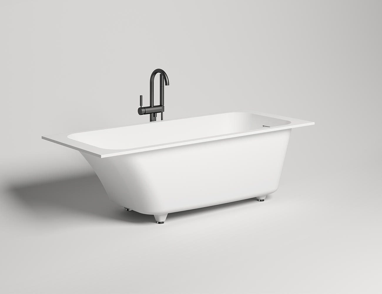 ванна из искусственного камня salini orlanda s-sense 102012g 180x80 белый глянец