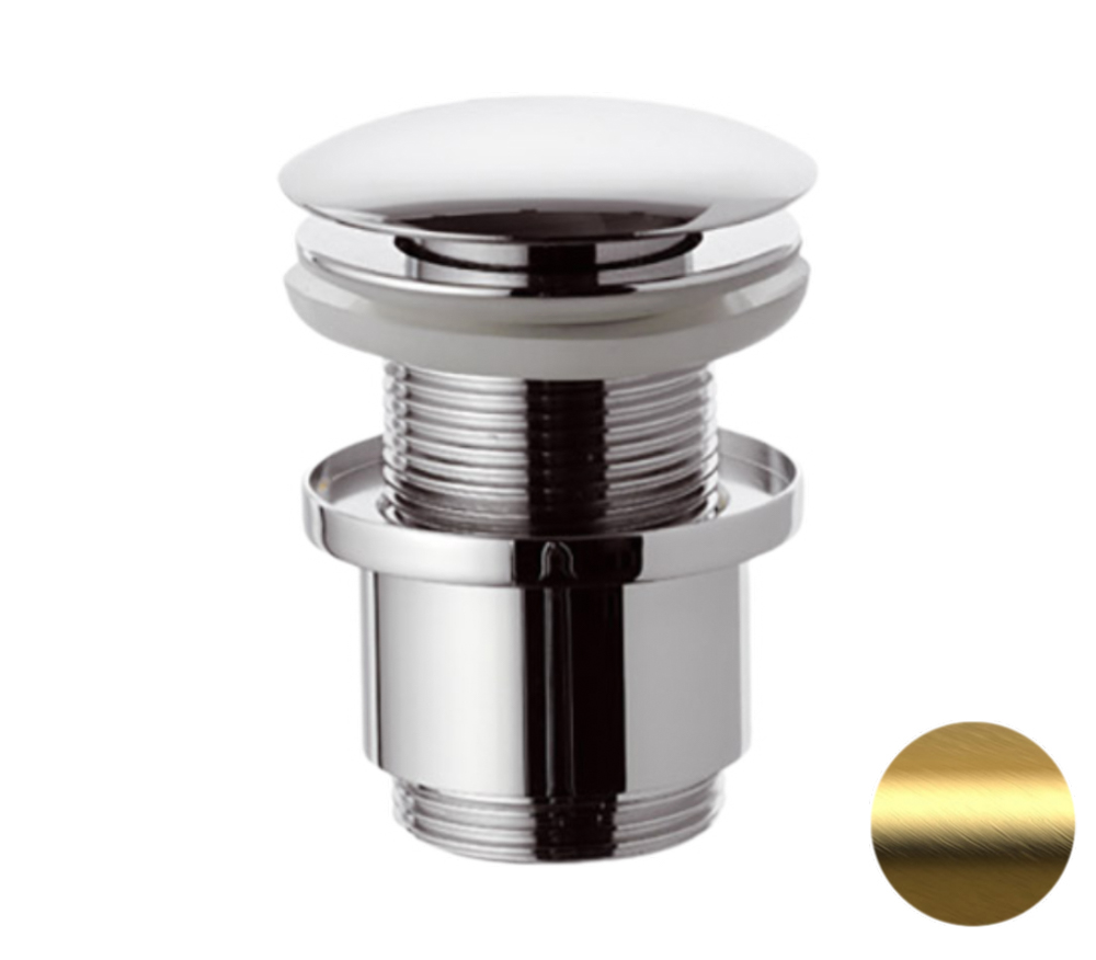 донный клапан без перелива 1”1/4 remer 904cc2114bg золото брашированное