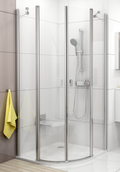 душевой уголок ravak chrome cskk4-90 90x90 стекло bright alu+transparent