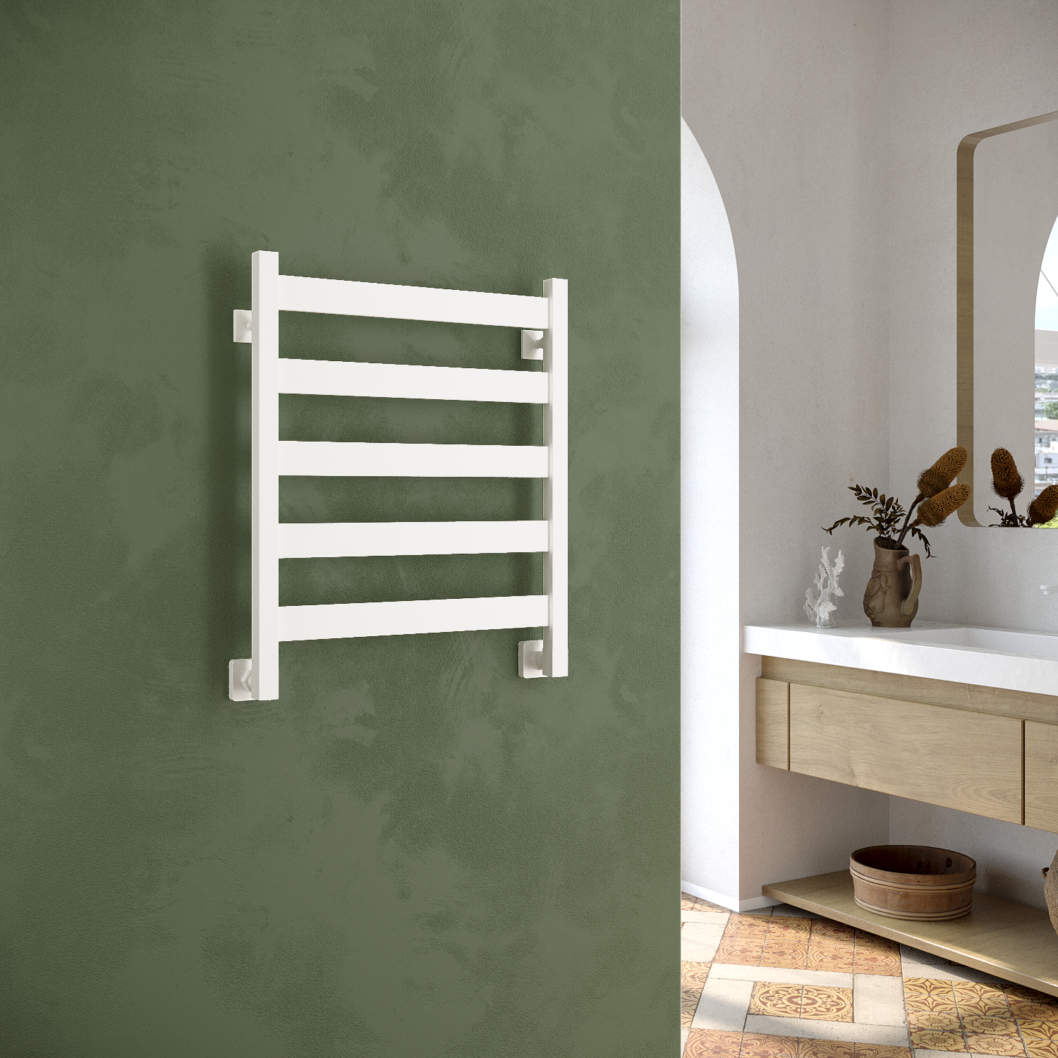 полотенцесушитель водяной stinox sanremo 50x60 белый матовый
