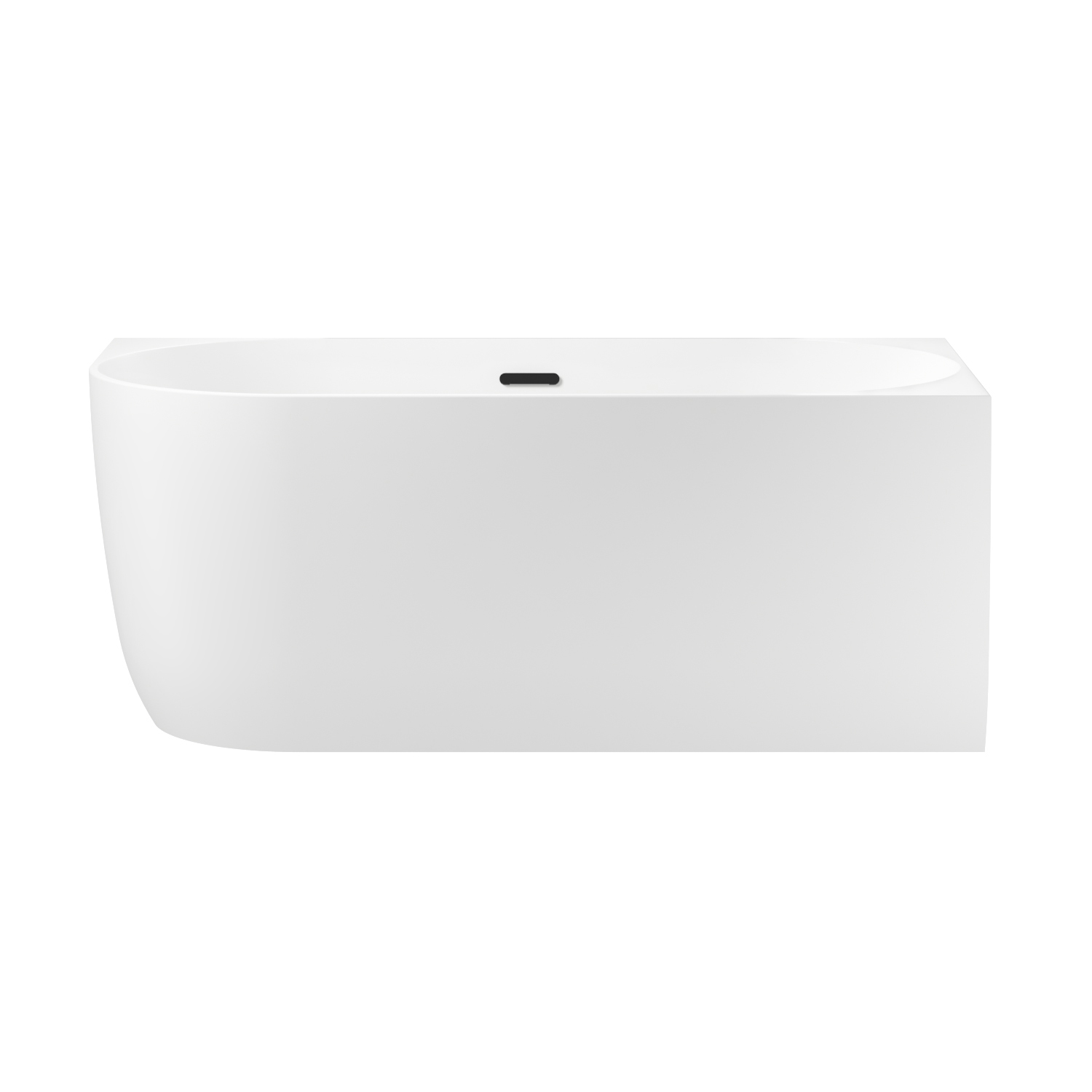 ванна акриловая wellsee belle spa 150x75 белый глянец (слив-перелив черный матовый) правая