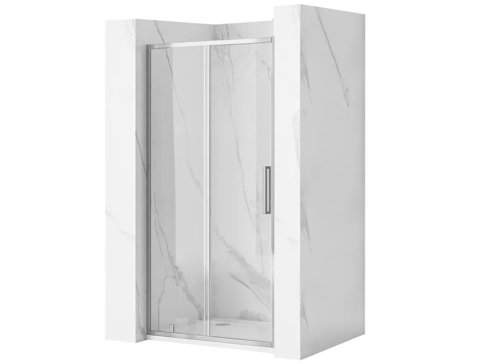 душевая дверь rea rapid slide chrom 150x195 прозрачное стекло / профиль хром