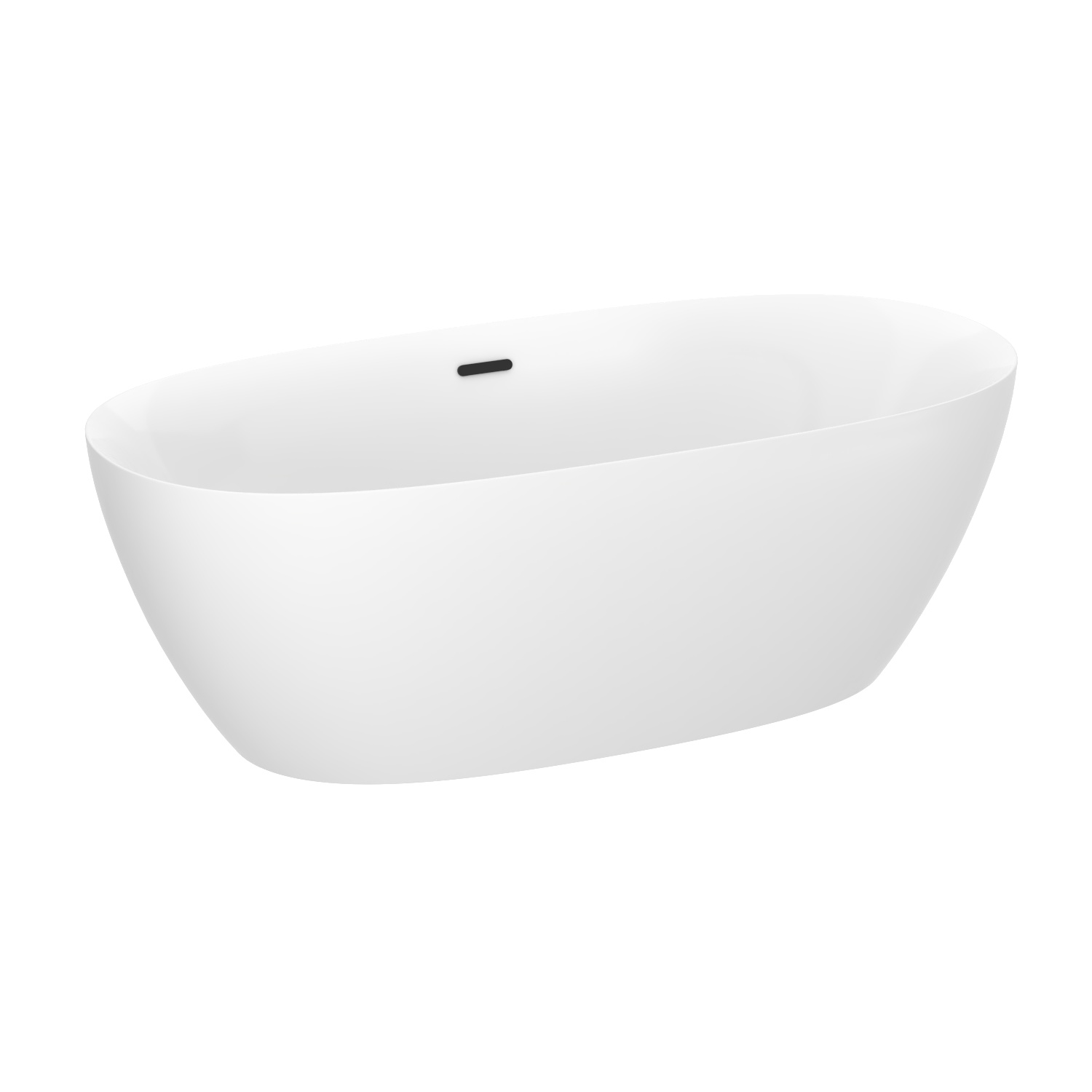 ванна акриловая wellsee bliss 170x80 (слив-перелив черный матовый) белый глянец