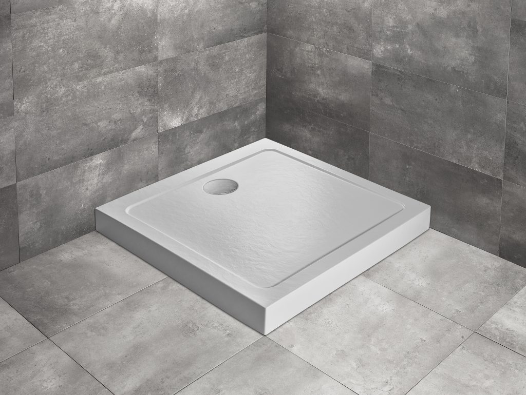 душевой поддон radaway doros c compact 80x80 stone white