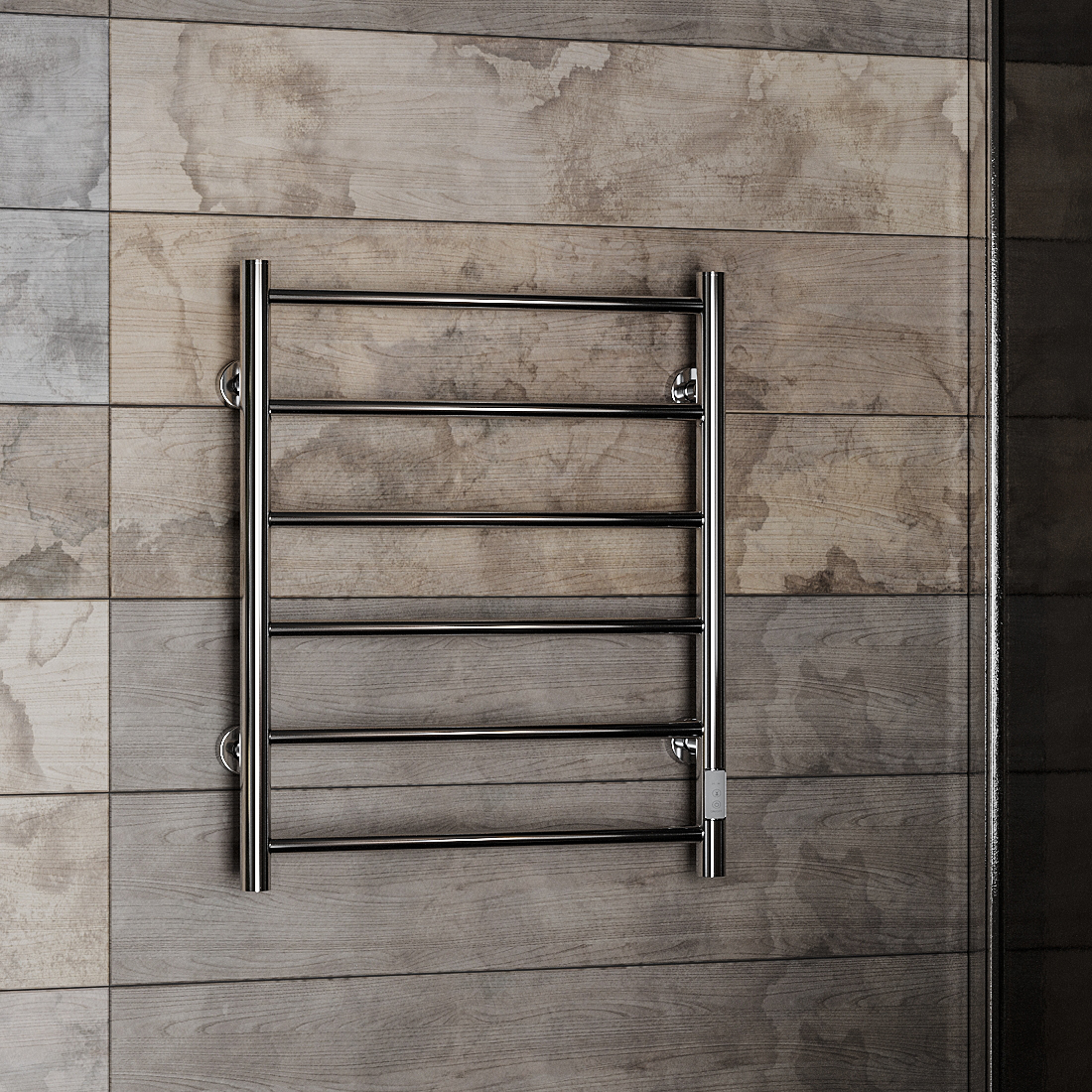 полотенцесушитель электрический roxen caspia 530x650 хром