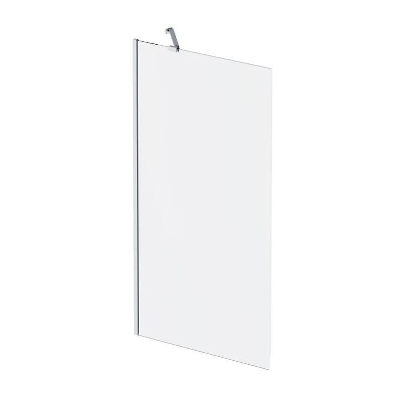 шторка для ванны am.pm gem 80x140 неподвижная, стекло прозрачное / профиль хром