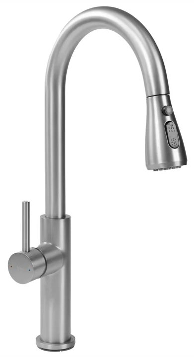 смеситель для мойки rea nest nikiel matt b6601 никель