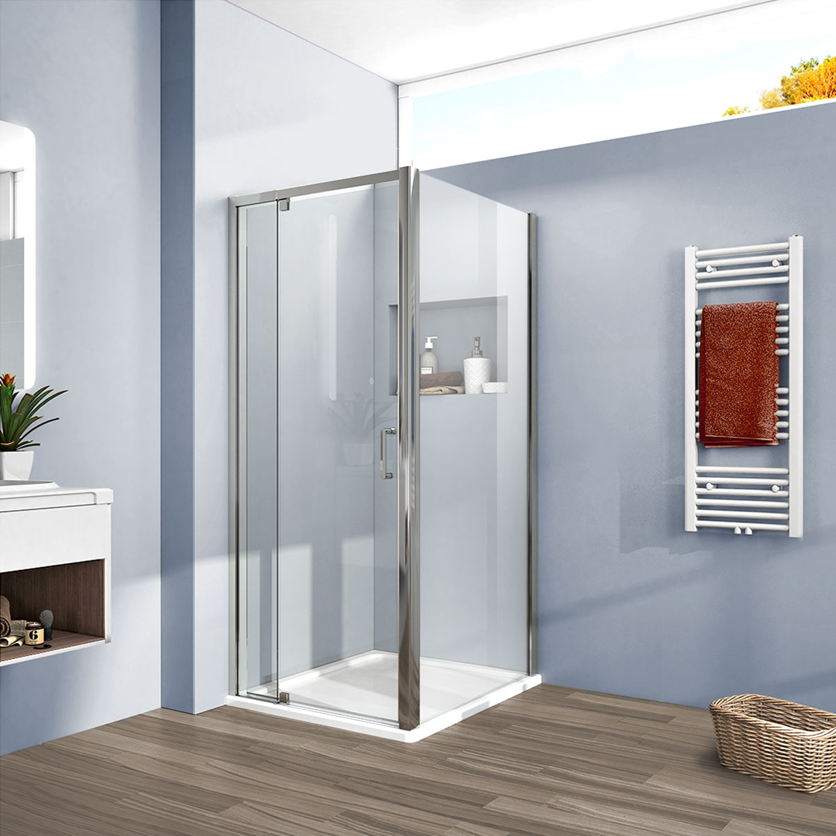 Душевой уголок Gutewetter Practic Rectan GK-403 110x80 (матовый хром/полистирол rain) фото 12 душевой уголок gutewetter practic rectan gk-403 110x80 (матовый хром/полистирол rain) фото 12