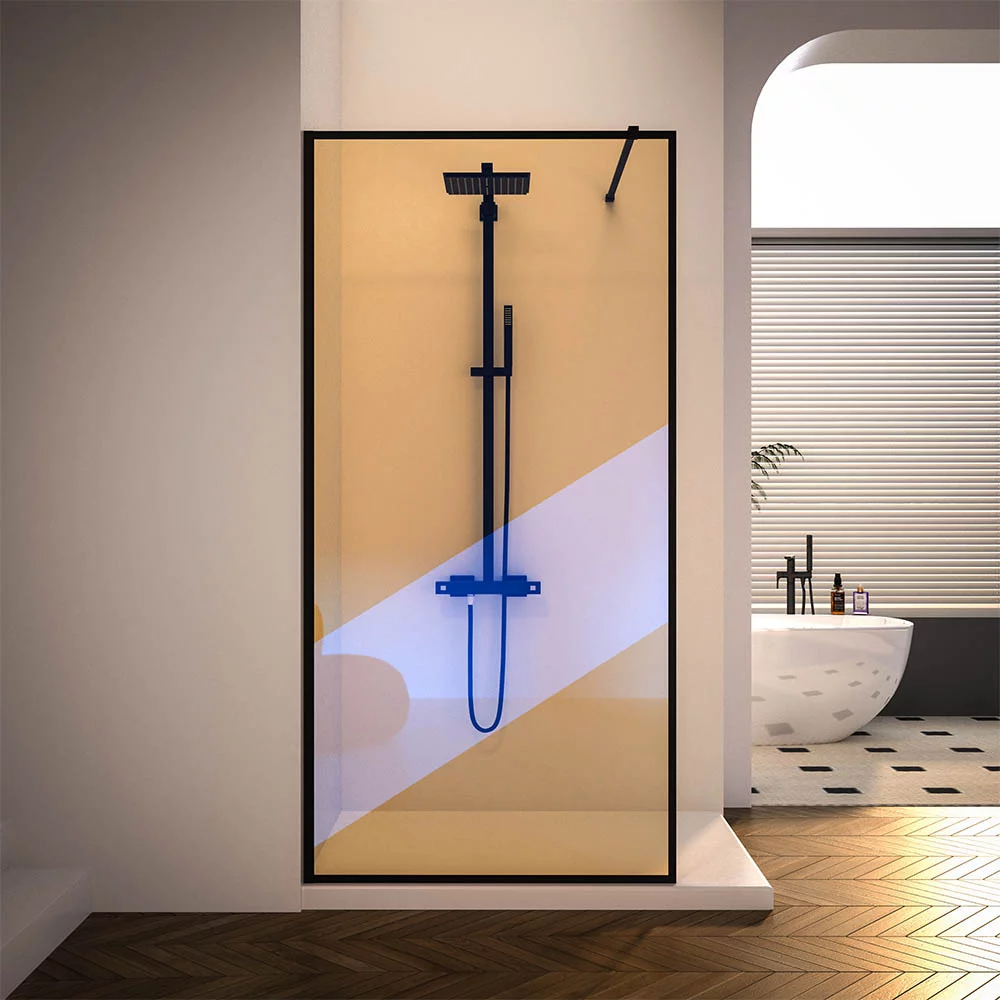 душевой уголок veconi kr81bc-100-09-c4 100x200 стекла хамелеон / профиль черный матовый