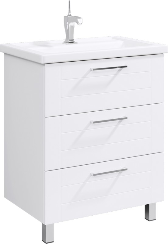 тумба напольная aqwella манчестер 70 с умывальником белая