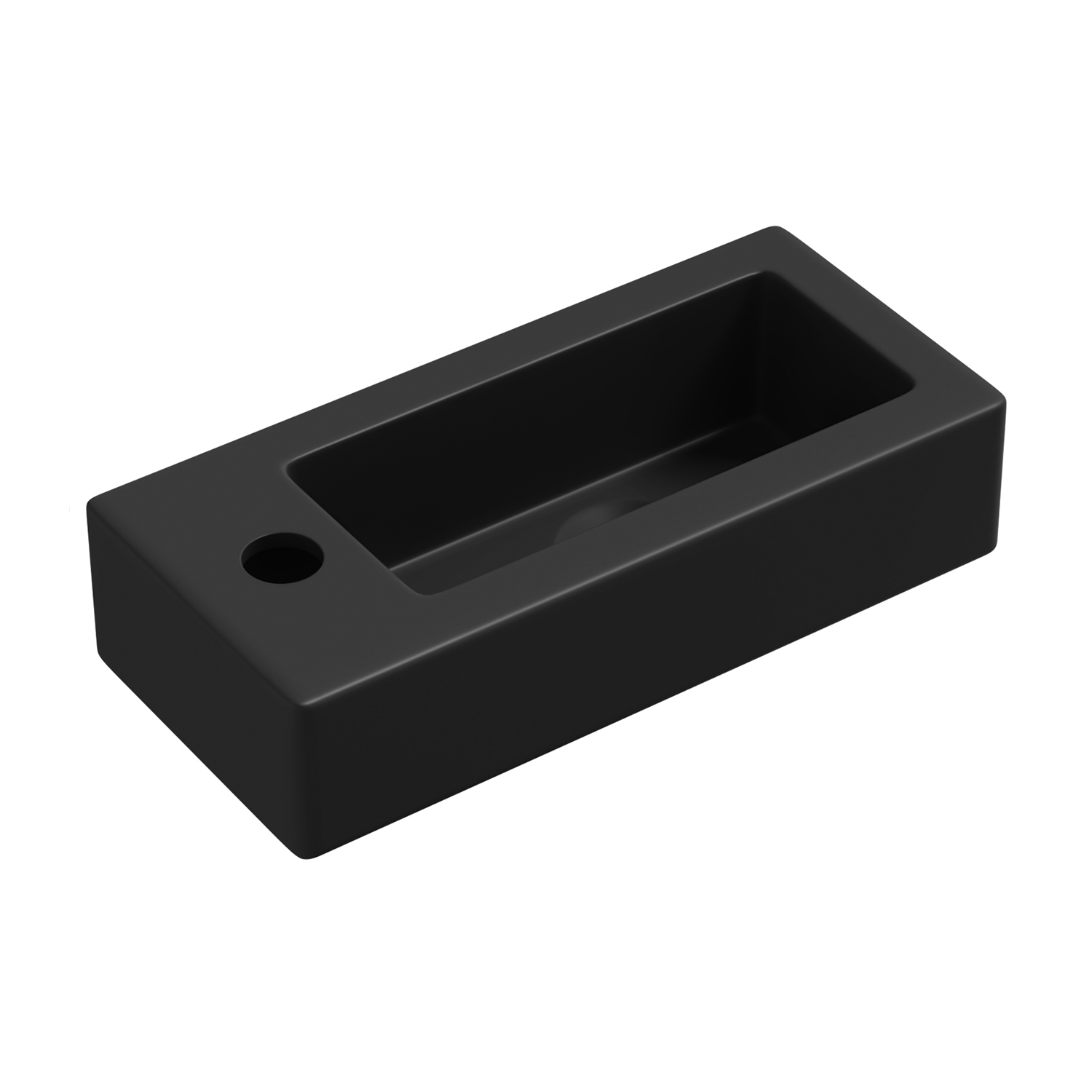 умывальник подвесной/накладной lavinia boho bathroom sink 33311018 37x18 черный матовый