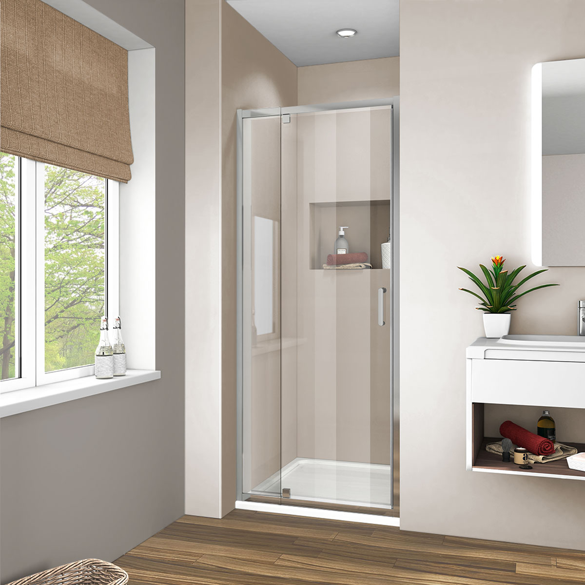 душевая дверь vincea intra vdp-1i8090cl  80/90x190 стекло прозрачное