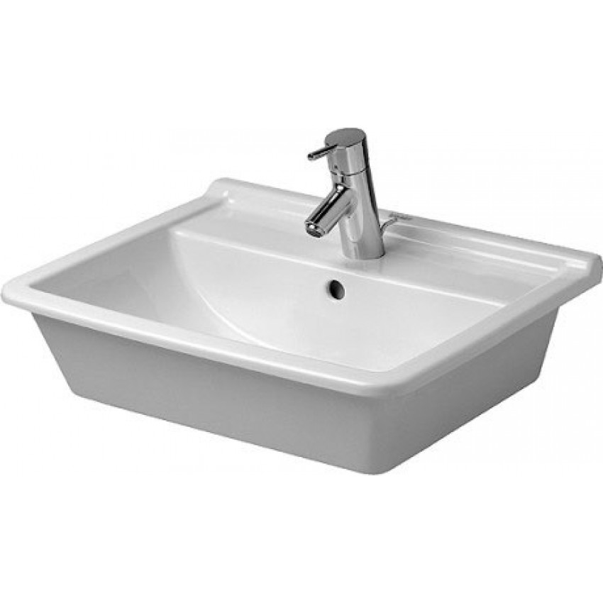 умывальник duravit starck 3 0302560000 56x46,5 с переливом