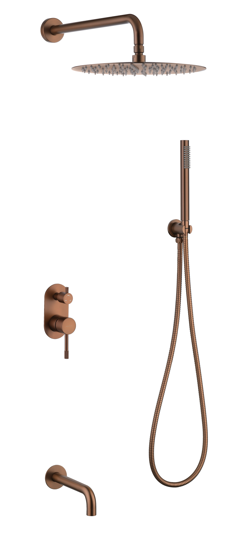 душевая система скрытого монтажа boheme uno brushed bronze 464-2-brb брашированная бронза