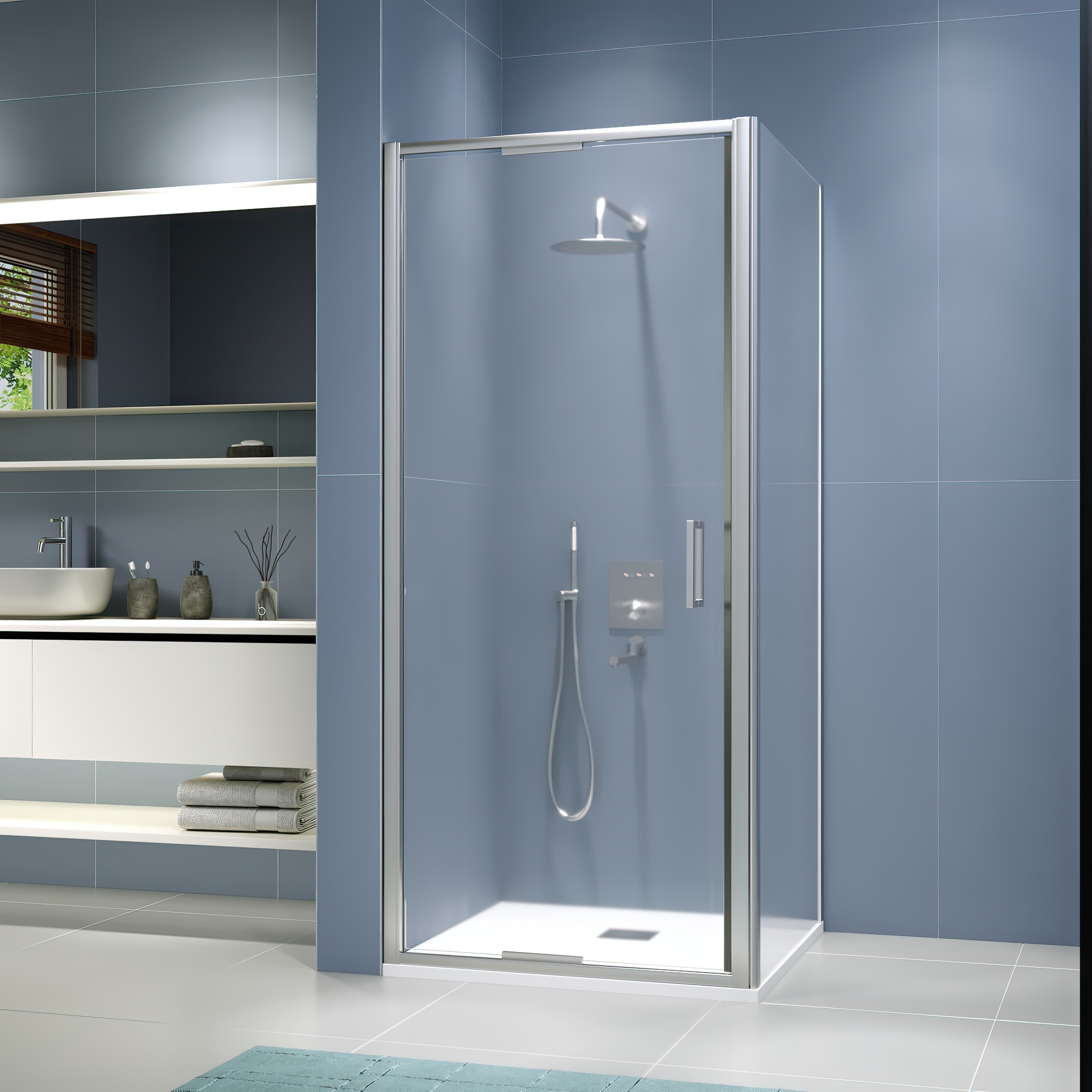 душевой уголок rgw stilvoll sv-145 90x80 прозрачное стекло / профиль хром