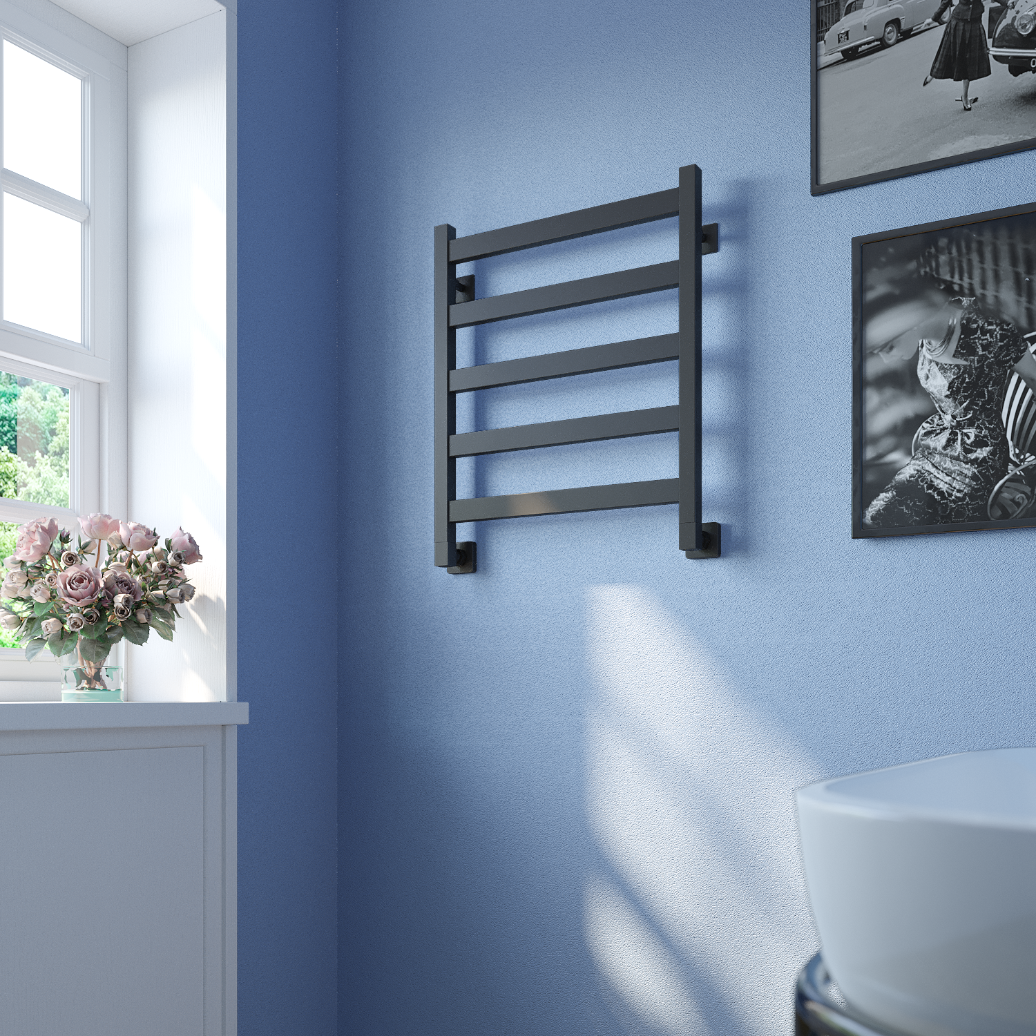 полотенцесушитель водяной stinox verona 50x60 черный матовый