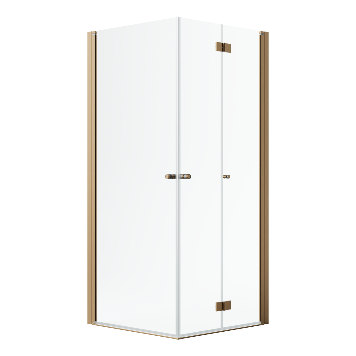 душевой уголок radaway nes brushed copper kdd b 100 r+ kdd i 100 l правый, стекла прозрачные, профиль брашированная медь