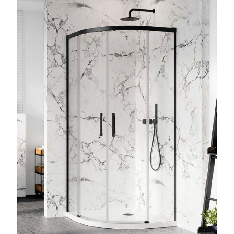 душевой уголок radaway idea black pdd 80 lx120 r стекло прозрачное