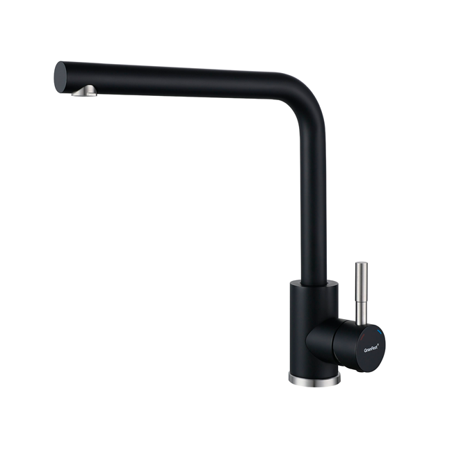 смеситель для кухни granfest quarz gf-z5411 черный