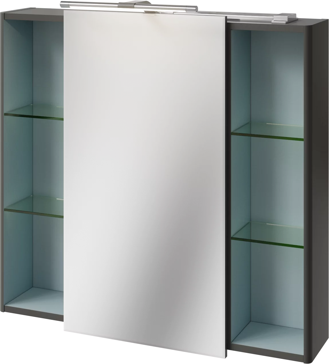 шкаф с зеркалом caprigo accord 80 2231-sf019 серый матовый