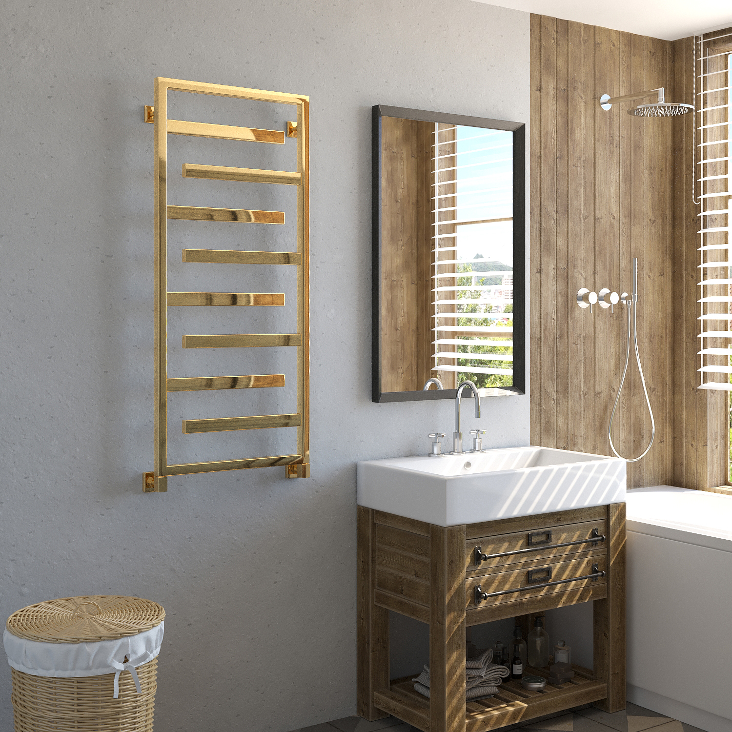 полотенцесушитель водяной stinox corsica 50x120 золото