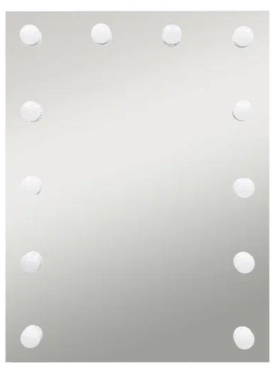 зеркало континент гримерное бриджит 60x80 (встроенные 12 ламп)