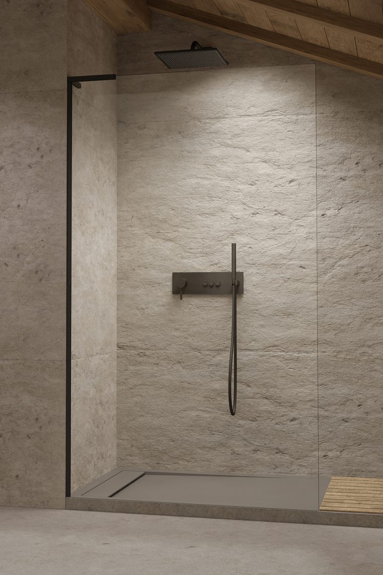 душевой уголок radaway walk-in modo sl ii black 100 left прозрачное стекло / профиль черный