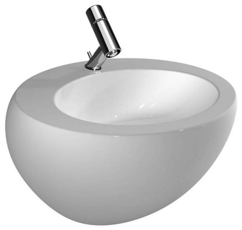 умывальник laufen alessi one 8.1097.1.400.104.1 c полупьедесталом 52x52,5