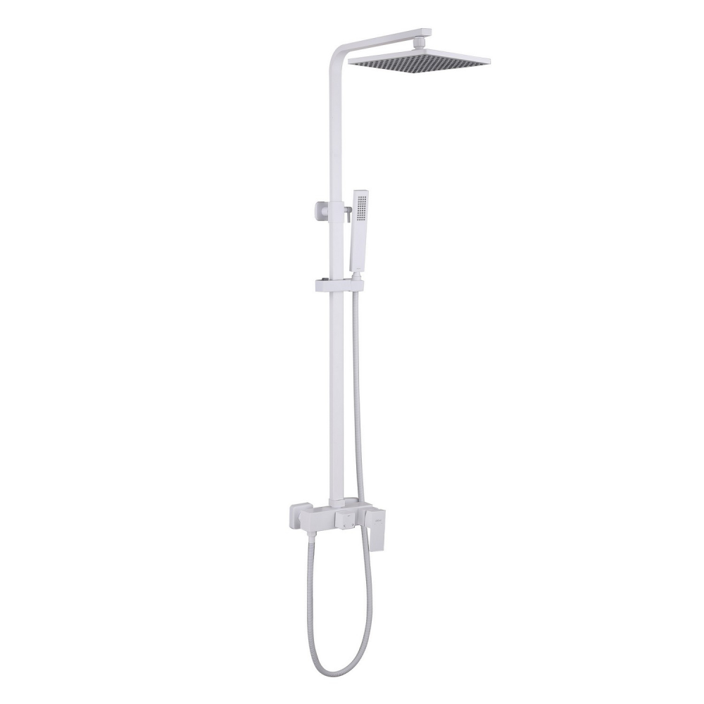 душевая стойка abber daheim af8220wl белая матовая