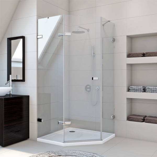 душевой уголок gutewetter trend gk-863f 90x90 (хром/стекло бесцветное two)
