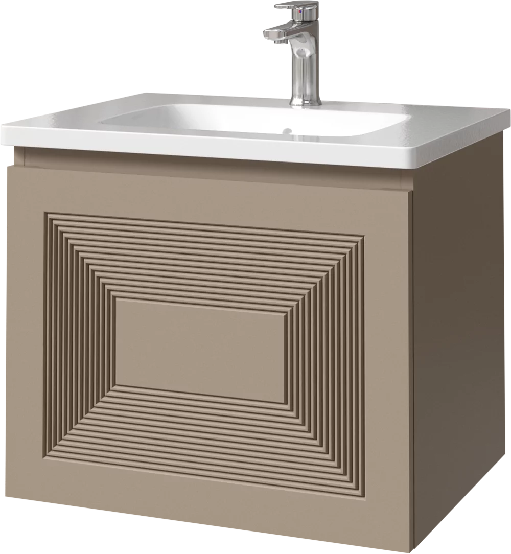 тумба подвесная caprigo modo quarta 60 35711-sf004 коричневый матовый