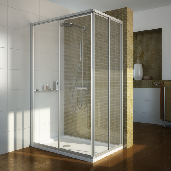 душевой уголок gutewetter practic rectan gk-422 85x75 (матовый хром/полистирол rain)