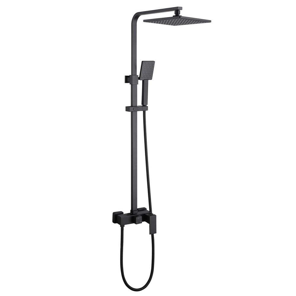 душевая стойка abber daheim af8220b черный матовый