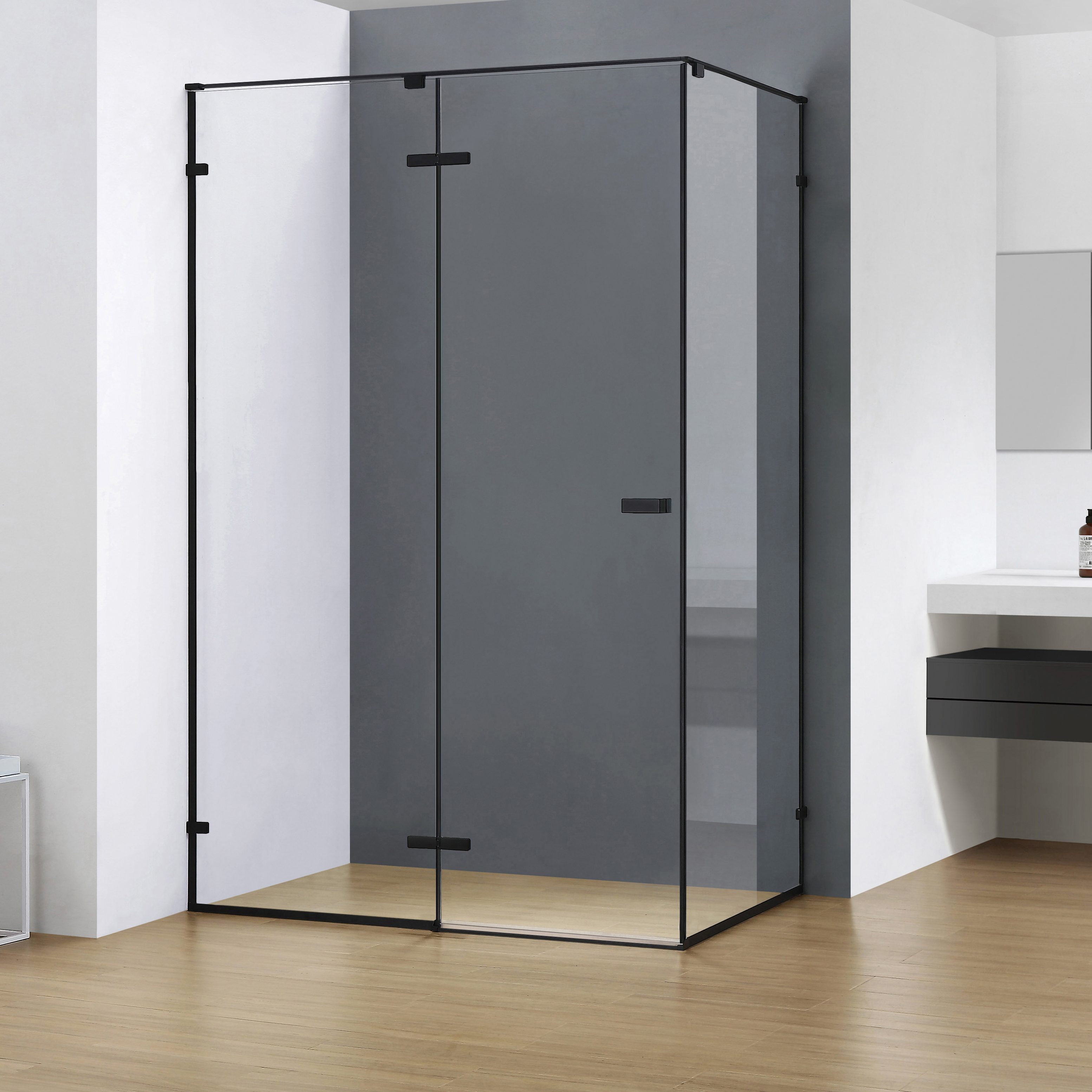 душевой уголок rgw stilvoll sv-040-b 110x80 прозрачное стекло / профиль черный