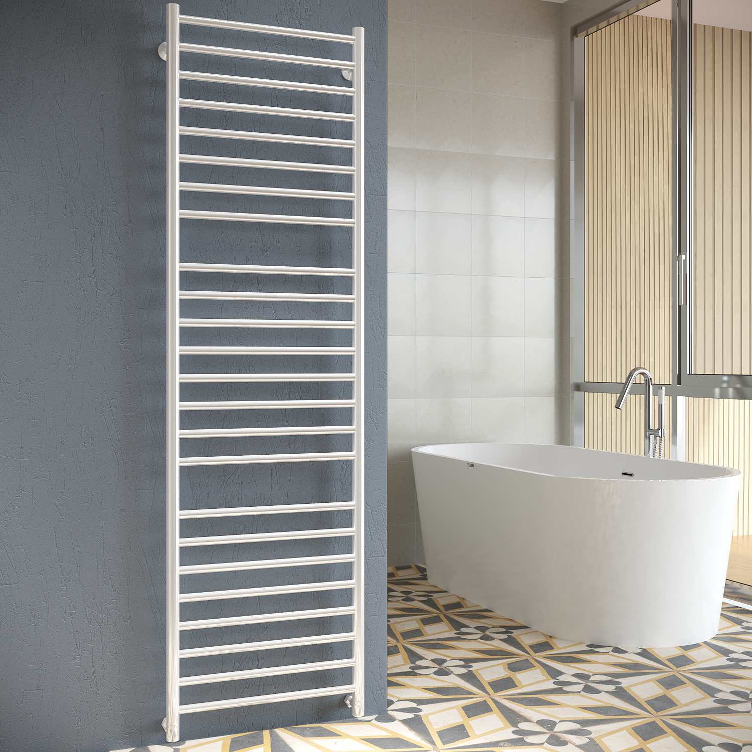 полотенцесушитель водяной stinox toscana luxe 50x180 белый глянец