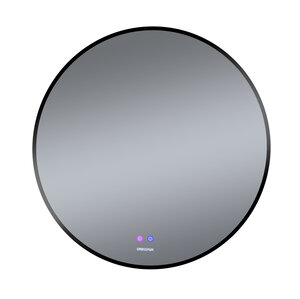зеркало grossman cosmo-норма 80 x 80 led подсветка, подогрев, черная рама