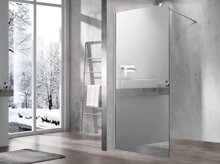 душевая стенка vincea walk-in vsw-1h900mr 90x200 стекло зеркальное / профиль хром