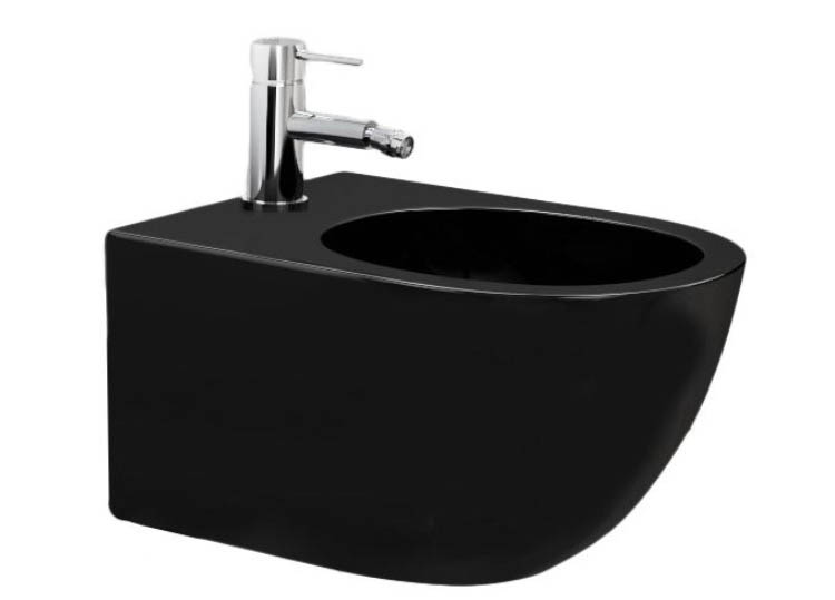 биде подвесное rea carlo mini black matt rea-c9901 49x36,5 черное матовое