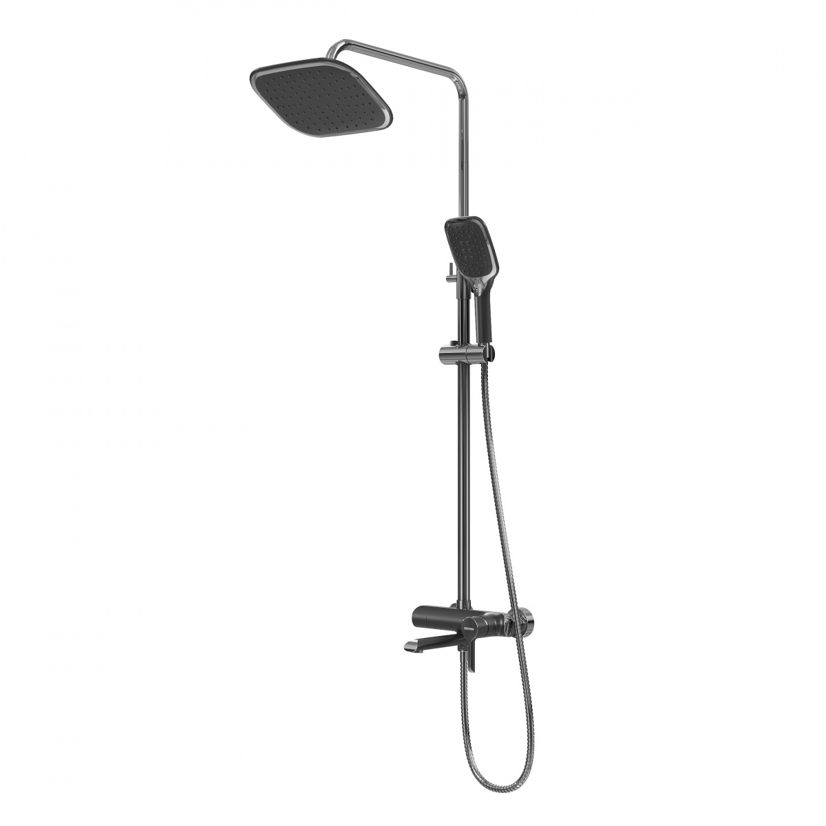 душевая стойка grossman alba 500.k35.06.100/210 хром/черный