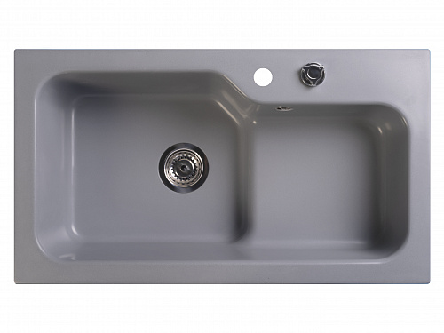 кухонная мойка белюкс sg-rec-half-8045-01 серый сланец