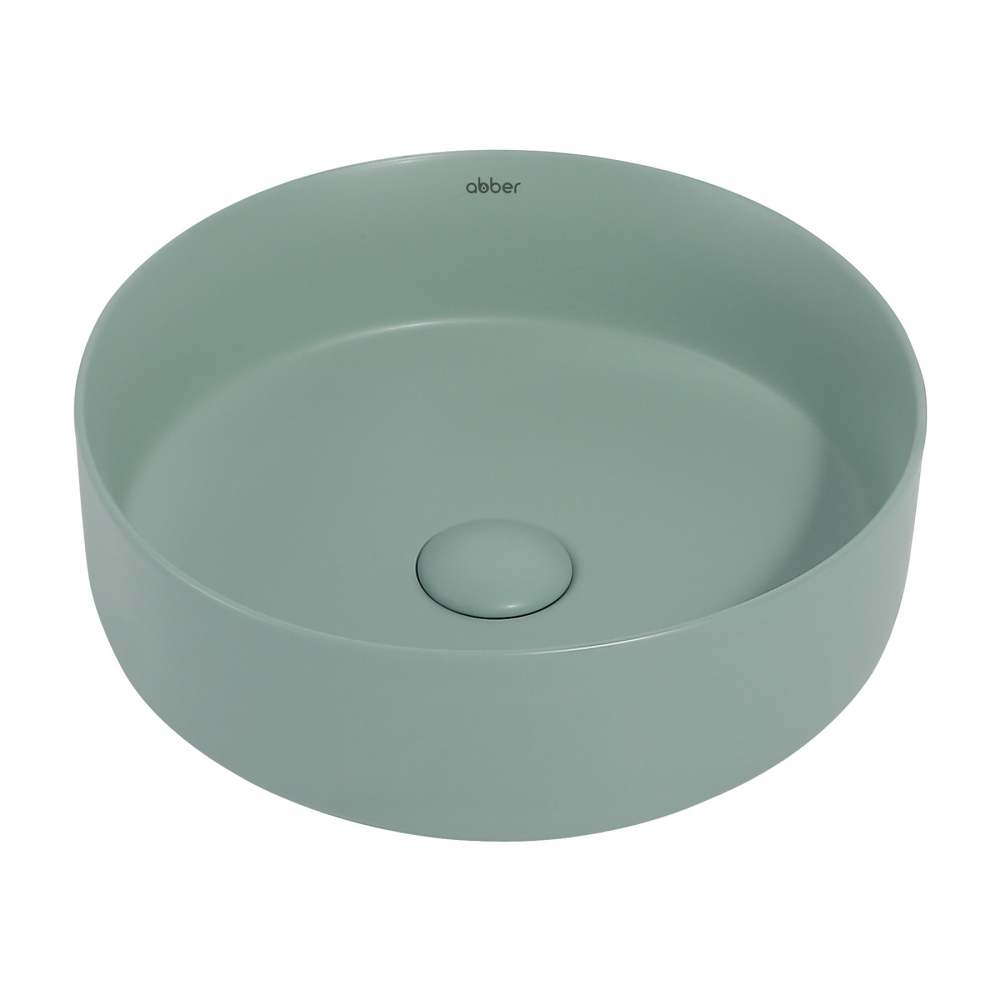 умывальник abber bequem ac2108mcg 36x36 светло-зеленый матовый