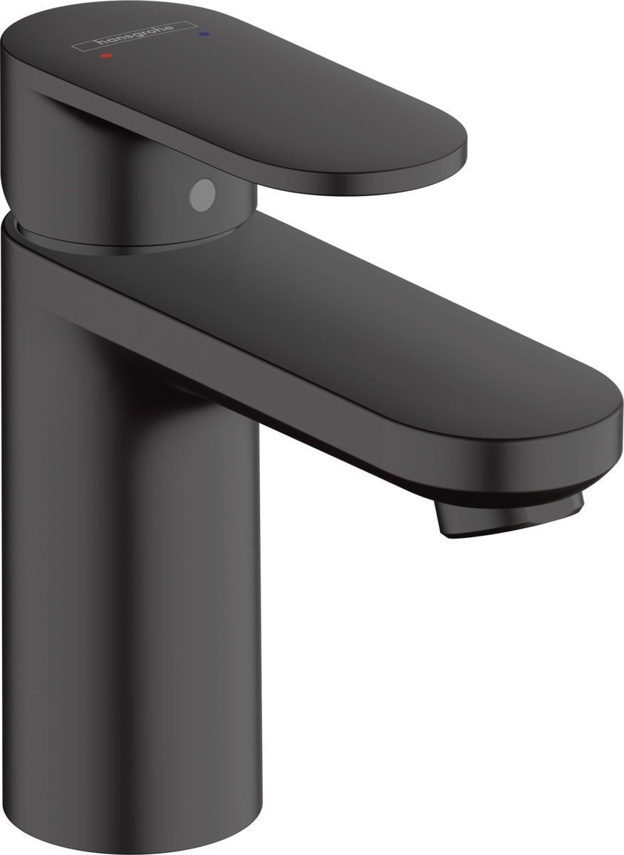 смеситель для умывальника hansgrohe vernis blend 100 71580670 без сливного набора черный матовый