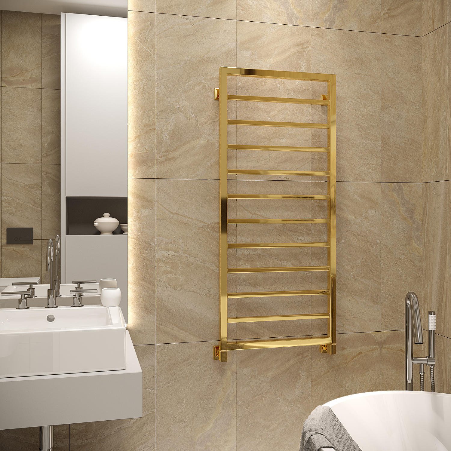 полотенцесушитель водяной stinox croma 50x120 золото