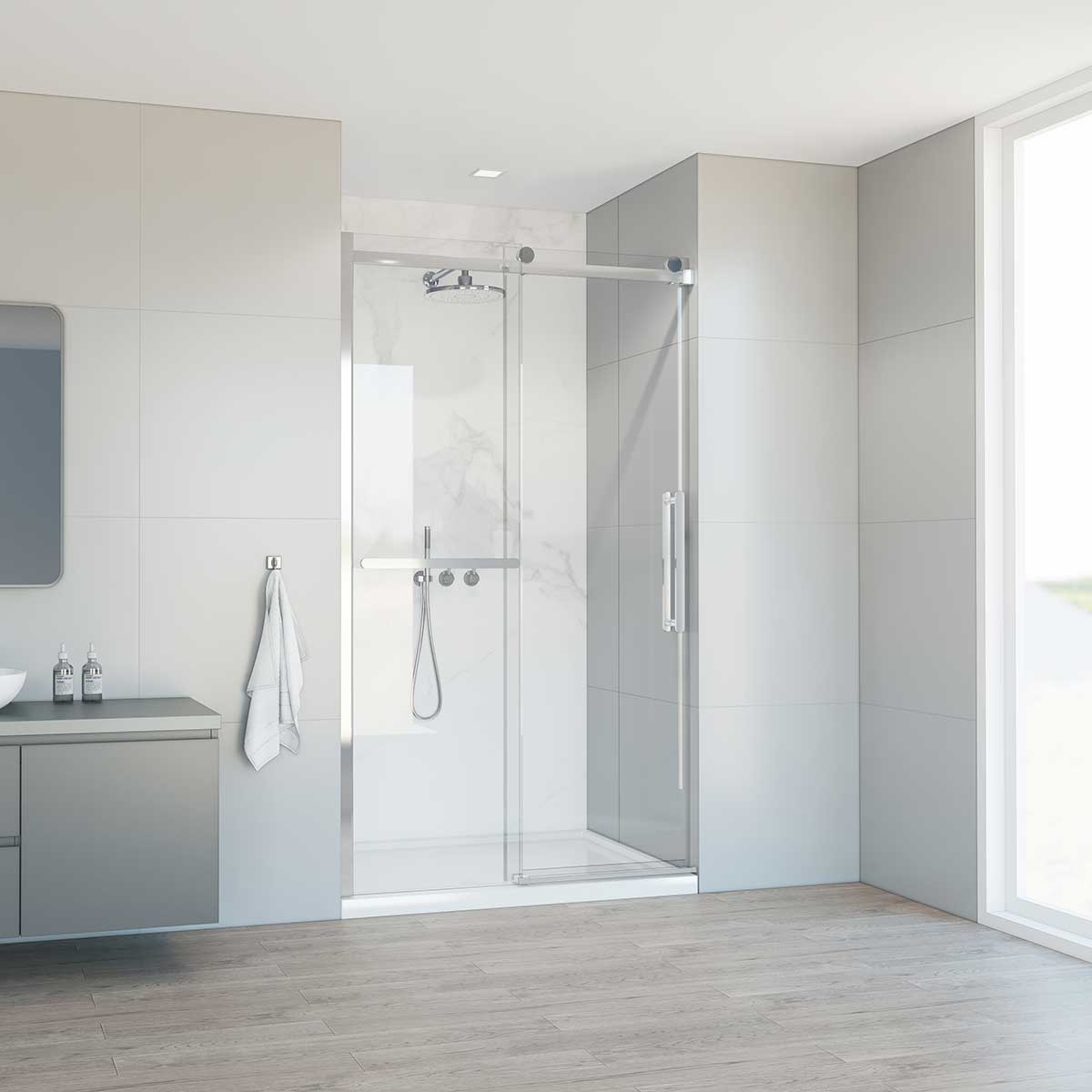 душевая дверь vincea сomo soft vds-1cs150cl 150x195 прозрачное стекло / профиль хром