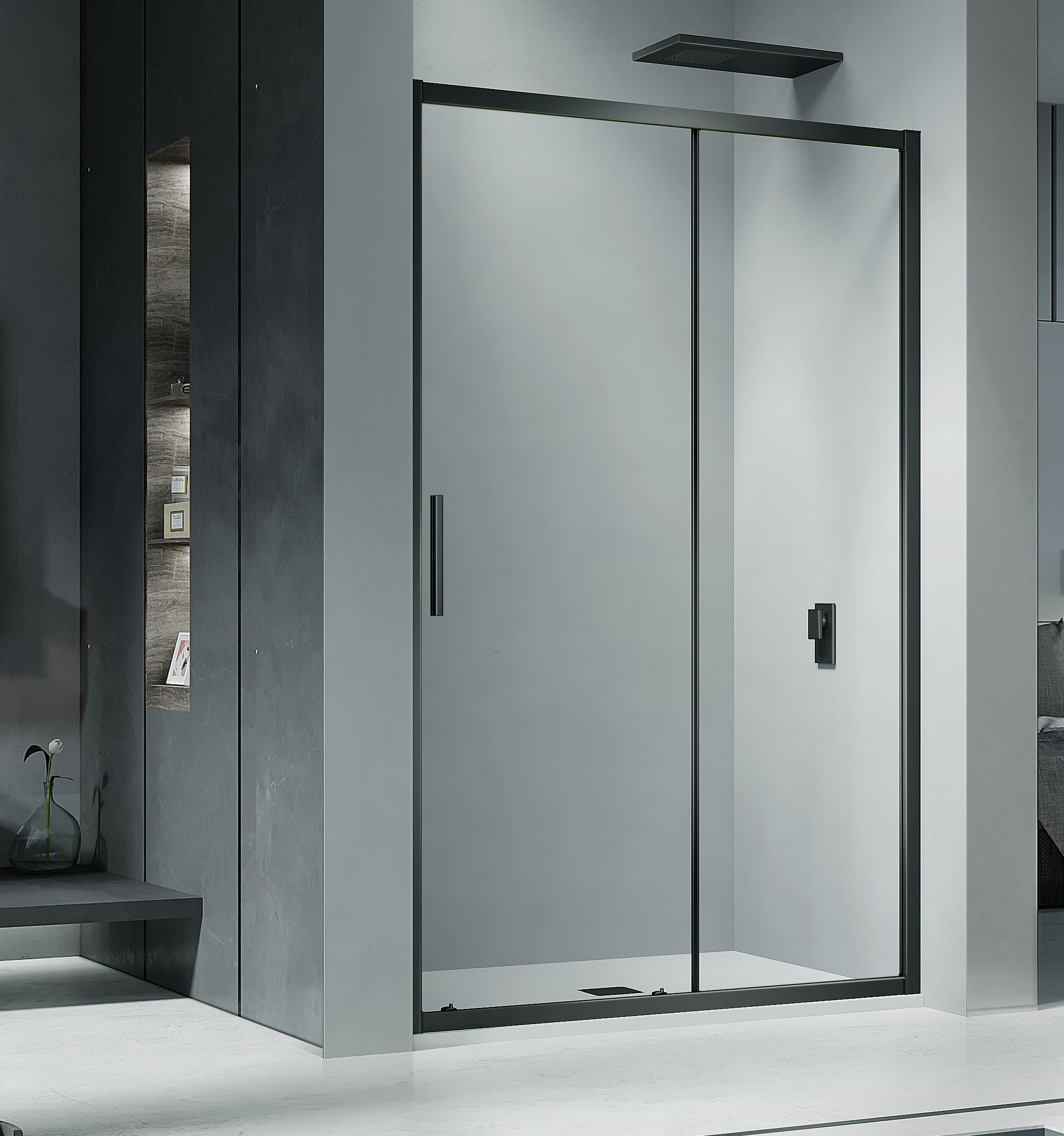 душевая дверь gooddoor cofe wtw-140-c-b 140x190